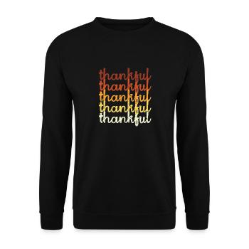 Mignon Grateful Retro Vintage Food Thanksgiving - Sweat-shirt Unisexe - noir - Devant - Alina (178cm) & Michal (187cm)