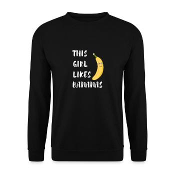 Fruit Lover Funny Saying Bananas Exotic Fruits - Unisex Sweatshirt - black - Front - Alina (178cm) & Michal (187cm)