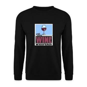 Wine Whisperer - Unisex Sweatshirt - black - Front - Alina (178cm) & Michal (187cm)