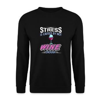 wine - Unisex Sweatshirt - black - Front - Alina (178cm) & Michal (187cm)