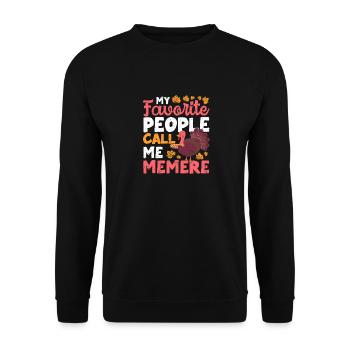 Funny Thanksgiving Turkey My Favorite People - Unisex Sweatshirt - black - Front - Alina (178cm) & Michal (187cm)