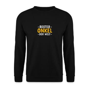 Bester Onkel Lieblingsonkel Lieblings Taufpate - Unisex Pullover - Schwarz - Vorne - Alina (178cm) & Michal (187cm)