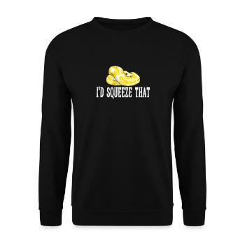 Banana Ball Python I'D Squeeze That - Unisex Pullover - Schwarz - Vorne - Alina (178cm) & Michal (187cm)
