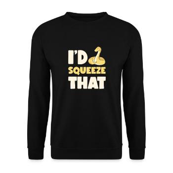 Banana Ball Python I'D Squeeze That - Unisex Pullover - Schwarz - Vorne - Alina (178cm) & Michal (187cm)