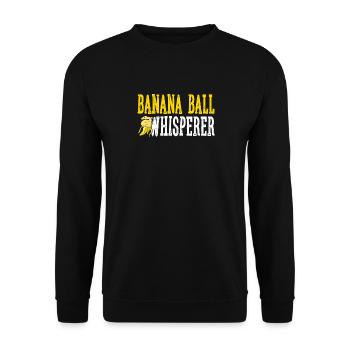 Banana Ball Python Flüsterer - Unisex Pullover - Schwarz - Vorne - Alina (178cm) & Michal (187cm)