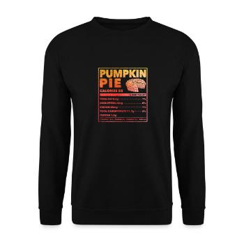 Pumpkin Pie Nutrition Facts Fun Thanksgiving - Sweat-shirt Unisexe - noir - Devant - Alina (178cm) & Michal (187cm)