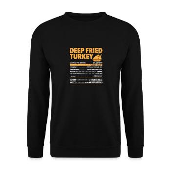 Dinde frite Fun Dîner de Thanksgiving - Sweat-shirt Unisexe - noir - Devant - Alina (178cm) & Michal (187cm)