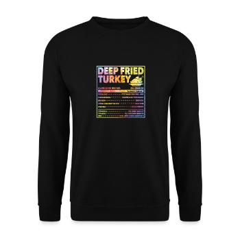 Fried Turkey Fun Thanksgiving Dinner - Unisex Sweatshirt - black - Front - Alina (178cm) & Michal (187cm)