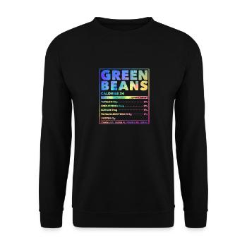 Drôle de haricot vert Nutrition Thanksgiving Convient - Sweat-shirt Unisexe - noir - Devant - Alina (178cm) & Michal (187cm)