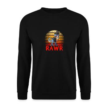 Dinosaure Rawr Thanksgiving Turquie Saurus - Sweat-shirt Unisexe - noir - Devant - Alina (178cm) & Michal (187cm)