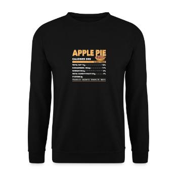 Apple Pie Nutrition Facts Funny Thanksgiving - Unisex Sweatshirt - black - Front - Alina (178cm) & Michal (187cm)