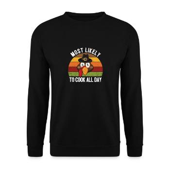 Ensemble de correspondance de famille de Thanksgiving le plus probable - Sweat-shirt Unisexe - noir - Devant - Alina (178cm) & Michal (187cm)