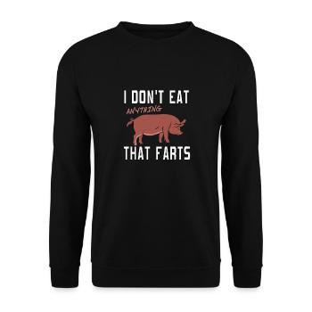 Je ne mange rien qui pète drôle végétalien - Sweat-shirt Unisexe - noir - Devant - Alina (178cm) & Michal (187cm)