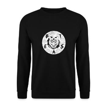 BEAST Cool Vintage Wolf Lover Designs T-Shirt - Unisex Sweatshirt - black - Front - Alina (178cm) & Michal (187cm)