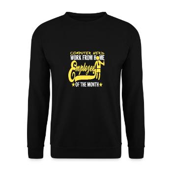 Computer Nerd Work From Home Employee Funny - Unisex Sweatshirt - black - Front - Alina (178cm) & Michal (187cm)