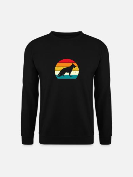 Deutscher Schäferhund Retro, Vintage-Stil - Unisex Pullover - Schwarz