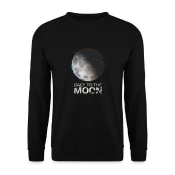 Zurück zum Mond - Unisex Pullover - Schwarz - Vorne - Alina (178cm) & Michal (187cm)