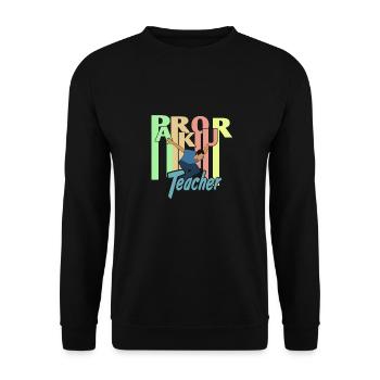 Retro PARKOUR Teacher Awesome Teacher Designs - Unisex Pullover - Schwarz - Vorne - Alina (178cm) & Michal (187cm)