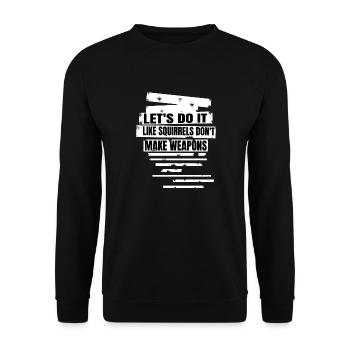 sayings geek love global peace family funky - Unisex Pullover - Schwarz - Vorne - Alina (178cm) & Michal (187cm)