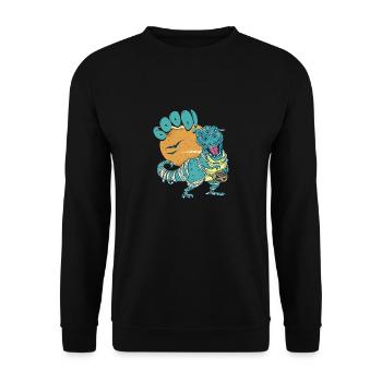 Dinosaur Trex Dino Pumpkins Moon Boys - Unisex Sweatshirt - black - Front - Alina (178cm) & Michal (187cm)
