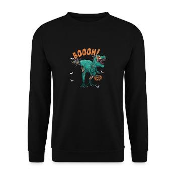Dinosaur Trex Dino Pumpkins Moon Boys - Unisex Sweatshirt - black - Front - Alina (178cm) & Michal (187cm)