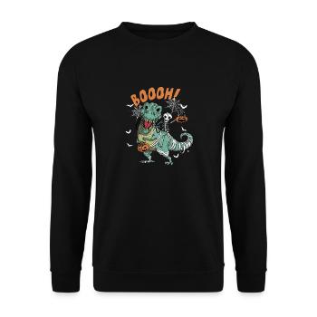 Dinosaur Trex Dino Pumpkins Moon Boys - Unisex Sweatshirt - black - Front - Alina (178cm) & Michal (187cm)