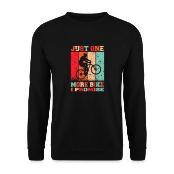 Only one bike left, promised - Unisex Sweatshirt - black - Front - Alina (178cm) & Michal (187cm)
