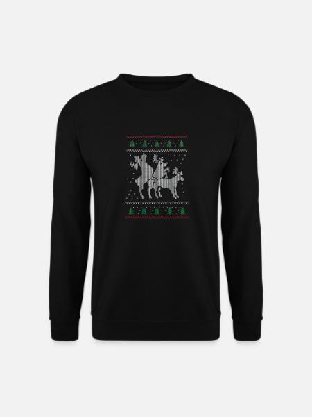 Rentier Dreier Lustiger Xmas Hässlicher - Unisex Pullover - Schwarz