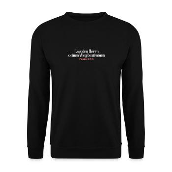 Bibel Zitat Vers Christ Christlich Bibelvers - Unisex Pullover - Schwarz - Vorne - Alina (178cm) & Michal (187cm)