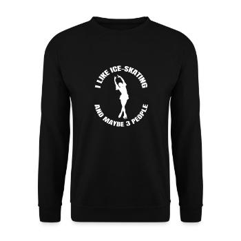 Patinage artistique Patinage sur glace Patinage artistique Patinage artistique - Sweat-shirt Unisexe - noir - Devant - Alina (178cm) & Michal (187cm)