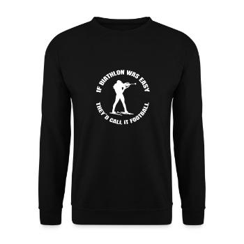 Biathlon Sports d’hiver Cadeau Biathlète Skieur - Sweat-shirt Unisexe - noir - Devant - Alina (178cm) & Michal (187cm)