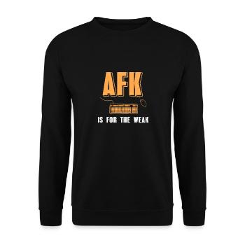 AFK Is For The Weak Funny Gaming Designs Tee - Unisex Sweatshirt - black - Front - Alina (178cm) & Michal (187cm)