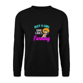 Juste une fille qui aime l’agriculture T-Shirt génial - Sweat-shirt Unisexe - noir - Devant - Alina (178cm) & Michal (187cm)