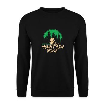 Let's Go Mountain Bike Retro Biking T-Shirt - Unisex Pullover - Schwarz - Vorne - Alina (178cm) & Michal (187cm)