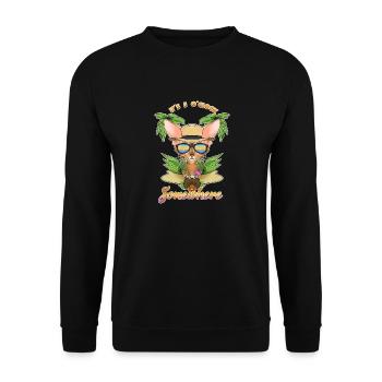 It Is 5 OClock Somewhere Drinking Abyssinian Cat - Unisex Sweatshirt - black - Front - Alina (178cm) & Michal (187cm)