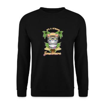 It Is 5 OClock Somewhere Drinking American - Unisex Sweatshirt - black - Front - Alina (178cm) & Michal (187cm)