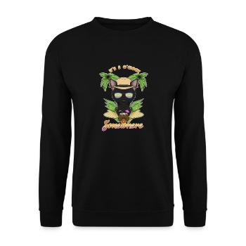It Is 5 OClock Somewhere Drinking Bombay Cat - Unisex Sweatshirt - black - Front - Alina (178cm) & Michal (187cm)