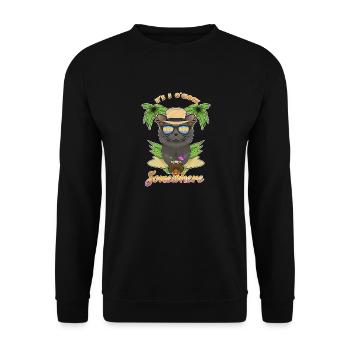 It Is 5 OClock Somewhere Drinking British - Unisex Sweatshirt - black - Front - Alina (178cm) & Michal (187cm)
