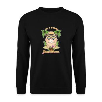 It Is 5 OClock Somewhere Drinking Exotic - Unisex Pullover - Schwarz - Vorne - Alina (178cm) & Michal (187cm)