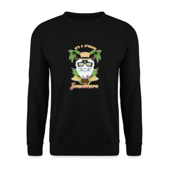 It Is 5 OClock Somewhere Drinking Ragdoll Cat - Unisex Sweatshirt - black - Front - Alina (178cm) & Michal (187cm)