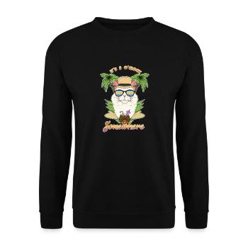 It Is 5 OClock Somewhere Drinking Turkish Angora - Unisex Sweatshirt - black - Front - Alina (178cm) & Michal (187cm)