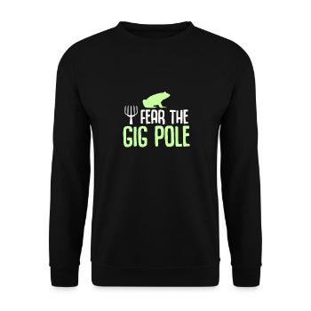 Fear The Gig Pole Frogs Catch Frog Hunters - Unisex Sweatshirt - black - Front - Alina (178cm) & Michal (187cm)