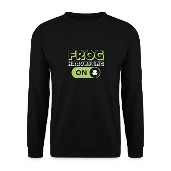 Frog Harvesting Mode On Frogs Catch Frog Hunters - Unisex Sweatshirt - black - Front - Alina (178cm) & Michal (187cm)