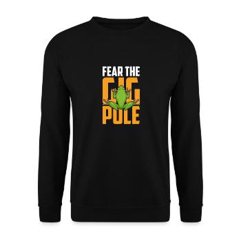 Fear The Gig Pole Frogs Catch Frog Hunters - Unisex Sweatshirt - black - Front - Alina (178cm) & Michal (187cm)