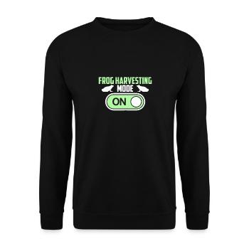 Mode de récolte de grenouilles sur les grenouilles Attraper les chasseurs de grenouilles - Sweat-shirt Unisexe - noir - Devant - Alina (178cm) & Michal (187cm)