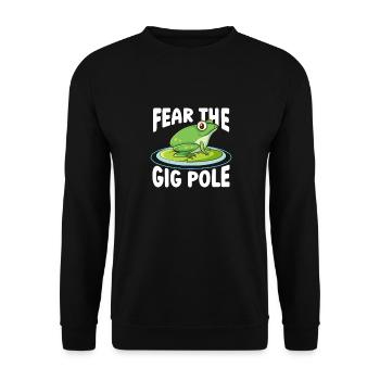 Fear The Gig Pole Frogs Catch Frog Hunters - Unisex Sweatshirt - black - Front - Alina (178cm) & Michal (187cm)