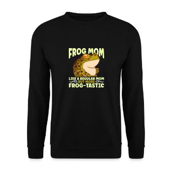 Frog Mom Like A Regular Mom But More Frog-Tastic - Unisex Sweatshirt - black - Front - Alina (178cm) & Michal (187cm)