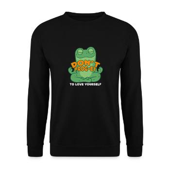 Don't Frog-Et To Love Yourself Frog Hunter - Unisex Sweatshirt - black - Front - Alina (178cm) & Michal (187cm)