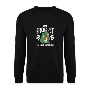 Ne vous aimez pas Frog-Et pour vous aimer Frog Hunter - Sweat-shirt Unisexe - noir - Devant - Alina (178cm) & Michal (187cm)