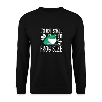 I'm not small I'm frog size - Unisex Sweatshirt - black - Front - Alina (178cm) & Michal (187cm)
